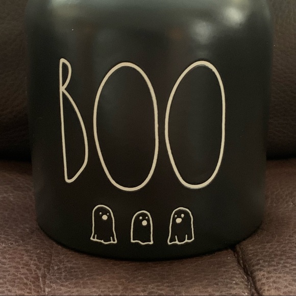 Rae Dunn Black Baby BOO Canister with Ghosts - Picture 2 of 11